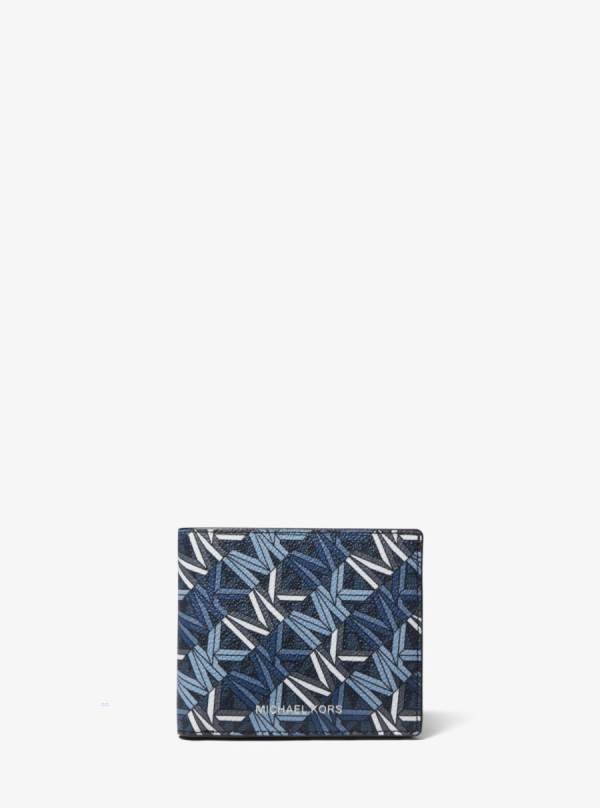 Panske Penazenky Michael Kors Hudson Logo Slim Billfold Indigo - Doplnky Michael Kors Slevy | FCLKY-3586
